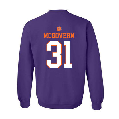 Clemson - NCAA Baseball : Jacob McGovern - Classic Shersey Crewneck Sweatshirt-1