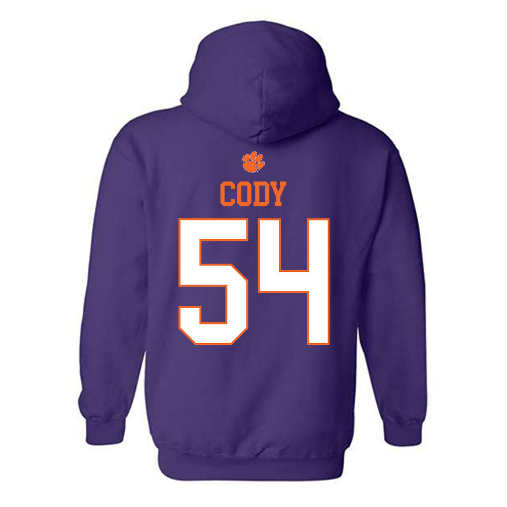 Clemson - NCAA Football : Kam Cody - Classic Shersey Hooded Sweatshirt-1