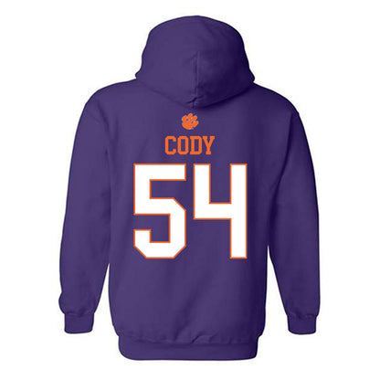 Clemson - NCAA Football : Kam Cody - Classic Shersey Hooded Sweatshirt-1