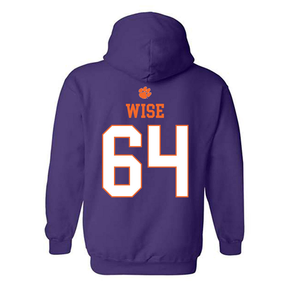 Clemson - NCAA Football : Grant Wise - Classic Shersey Hooded Sweatshirt-1