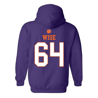 Clemson - NCAA Football : Grant Wise - Classic Shersey Hooded Sweatshirt-1