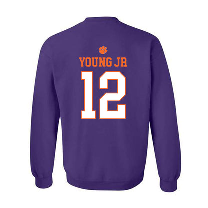 Clemson - NCAA Football : Shavar Young Jr - Classic Shersey Crewneck Sweatshirt-1