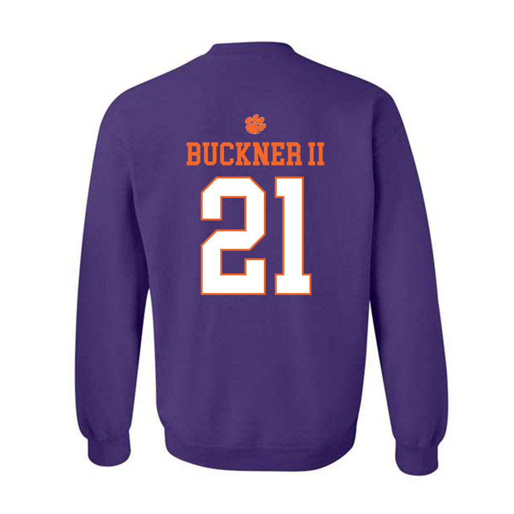 Clemson - NCAA Men's Basketball : Ace Buckner II - Classic Shersey Crewneck Sweatshirt-1