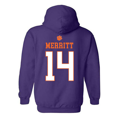 Clemson - NCAA Football : London Merritt - Classic Shersey Hooded Sweatshirt-1