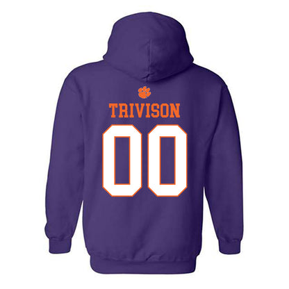 Clemson - NCAA Baseball : Ethan Trivison - Classic Shersey Hooded Sweatshirt-1