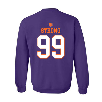 Clemson - NCAA Football : Markus Strong - Classic Shersey Crewneck Sweatshirt-1
