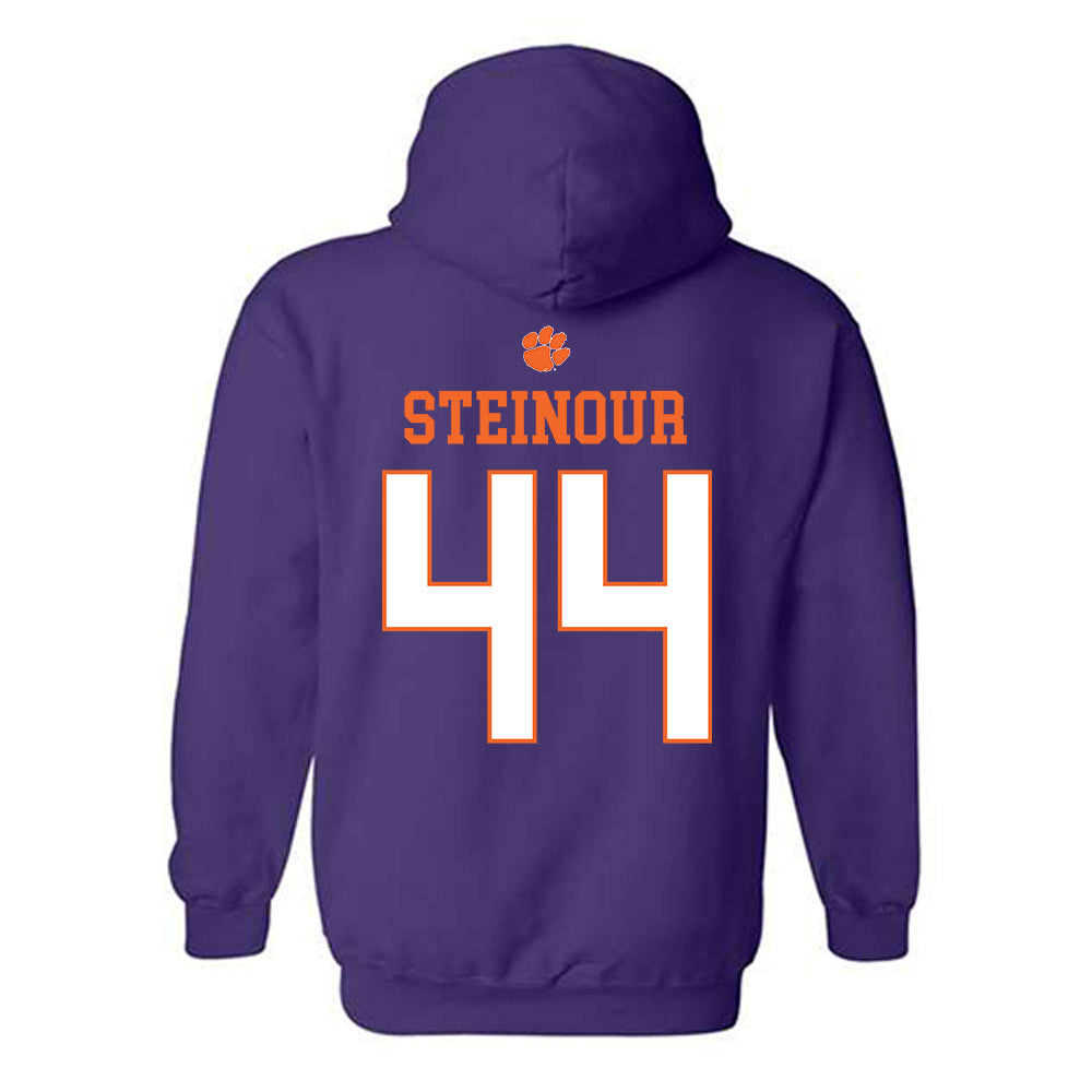 Clemson - NCAA Men's Basketball : Trent Steinour - Classic Shersey Hooded Sweatshirt-1
