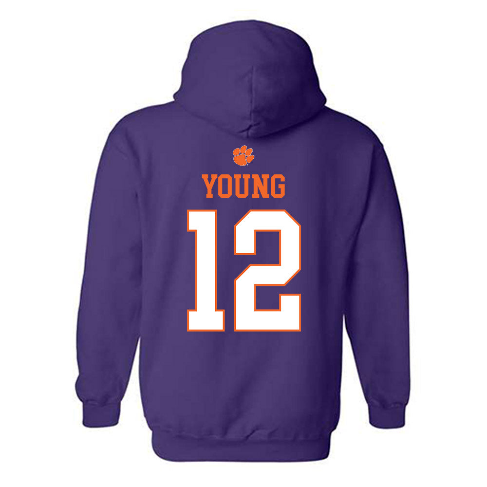 Clemson - NCAA Football : Shavar Young - Classic Shersey Hooded Sweatshirt-1