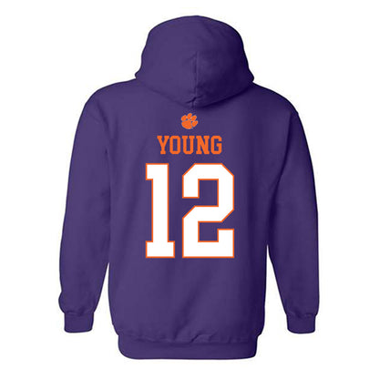 Clemson - NCAA Football : Shavar Young - Classic Shersey Hooded Sweatshirt-1