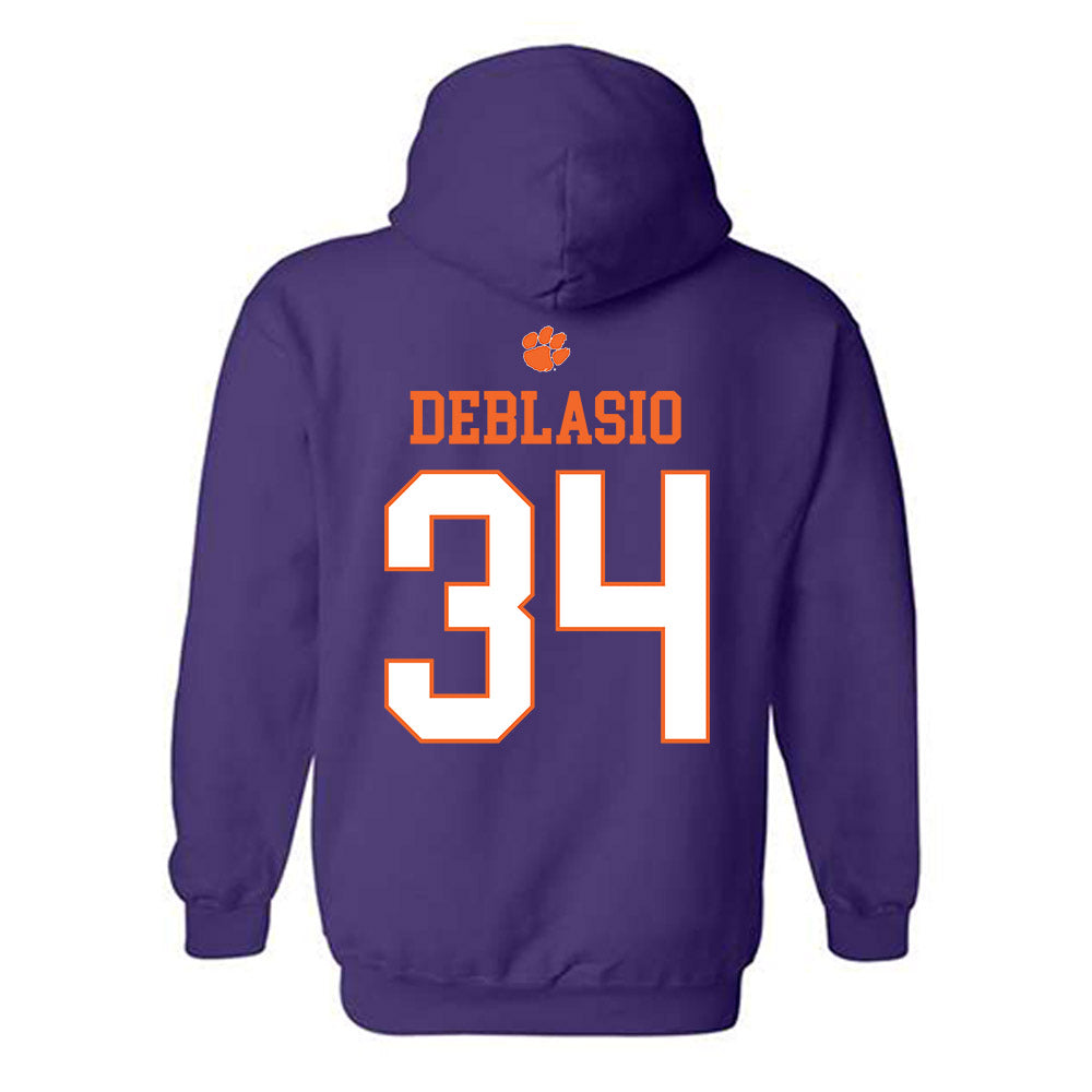 Clemson - NCAA Women's Lacrosse : Jordan DeBlasio - Classic Shersey Hooded Sweatshirt-1
