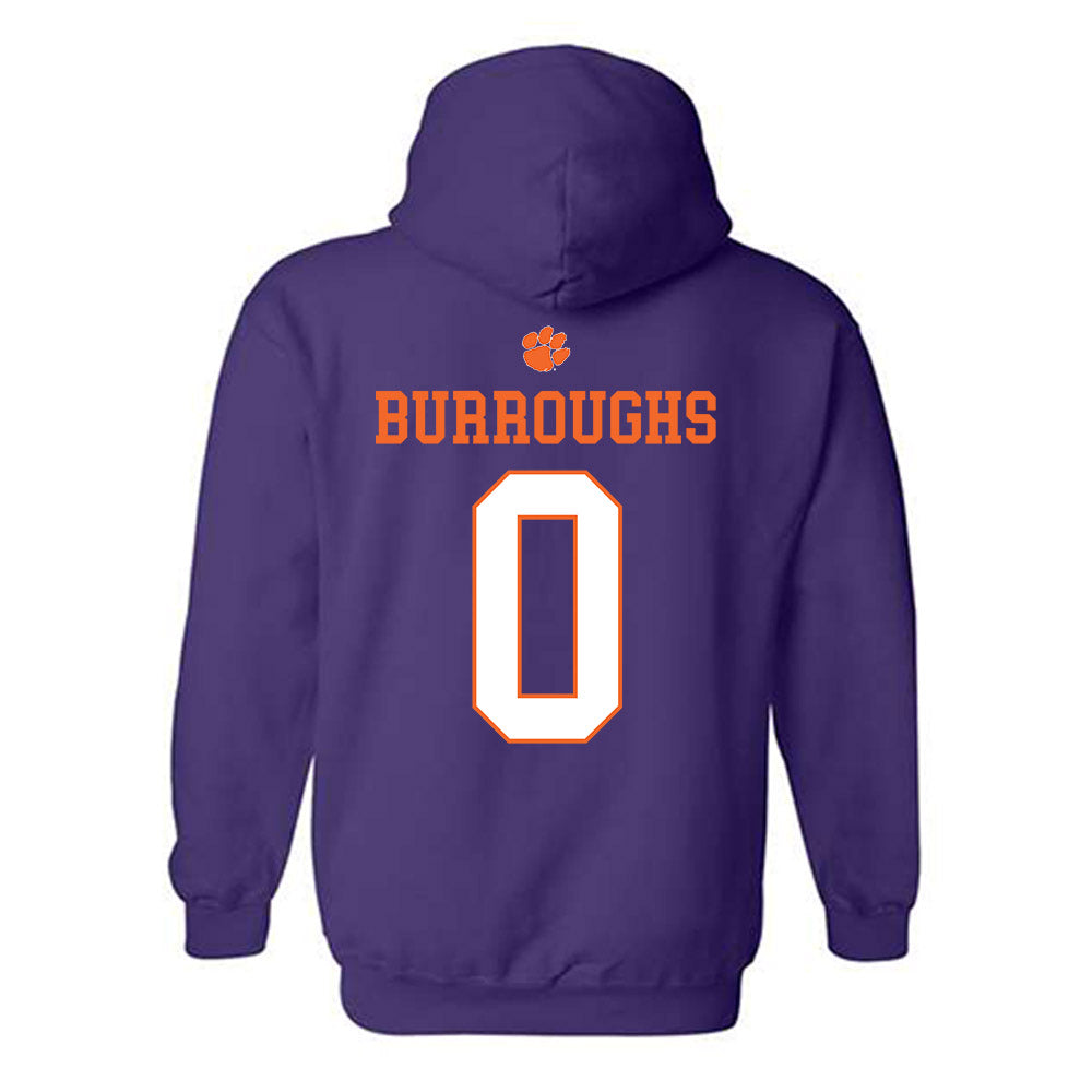 Clemson - NCAA Football : Naeem Burroughs - Classic Shersey Hooded Sweatshirt-1