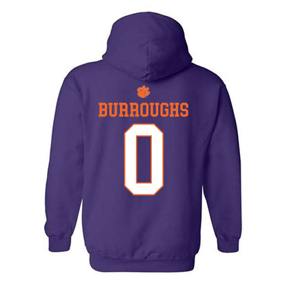 Clemson - NCAA Football : Naeem Burroughs - Classic Shersey Hooded Sweatshirt-1