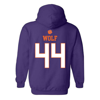 Clemson - NCAA Football : Jack Wolf - Classic Shersey Hooded Sweatshirt-1