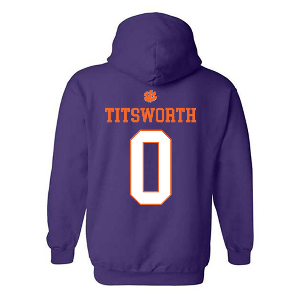 Clemson - NCAA Baseball : Drew Titsworth - Classic Shersey Hooded Sweatshirt-1