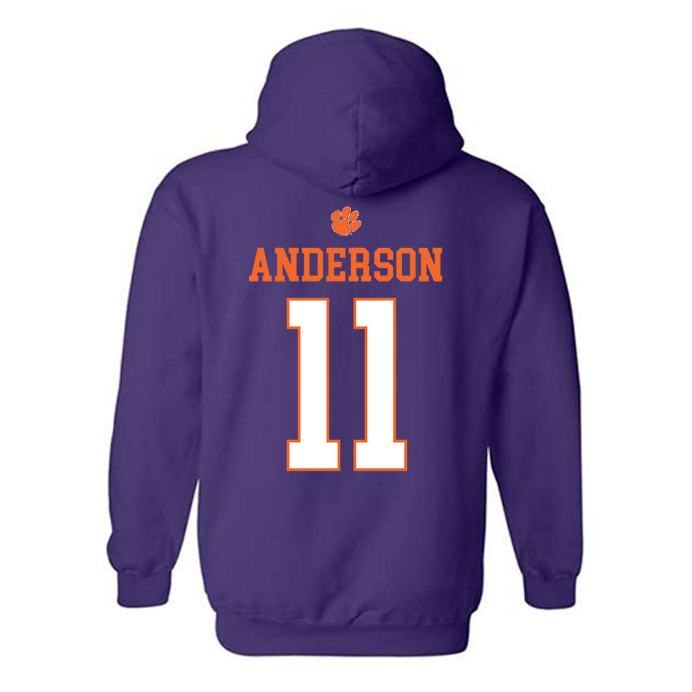 Clemson - NCAA Football : Polo Anderson - Classic Shersey Hooded Sweatshirt-1