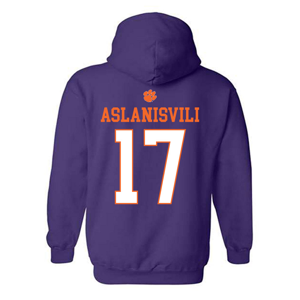 Clemson - NCAA Women's Tennis : Artemis Aslanisvili - Classic Shersey Hooded Sweatshirt-1