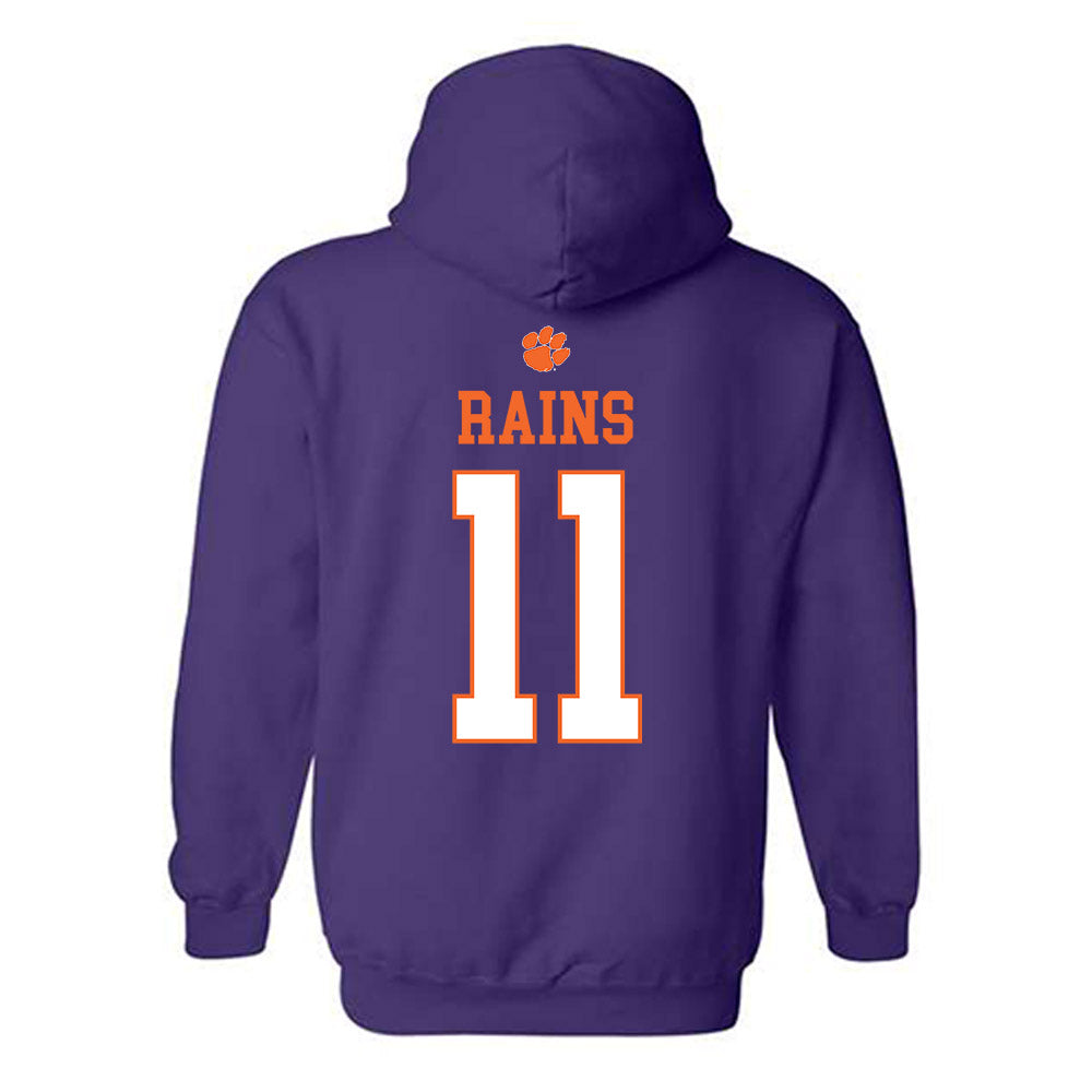 Clemson - NCAA Women's Volleyball : Addisen Rains - Classic Shersey Hooded Sweatshirt-1