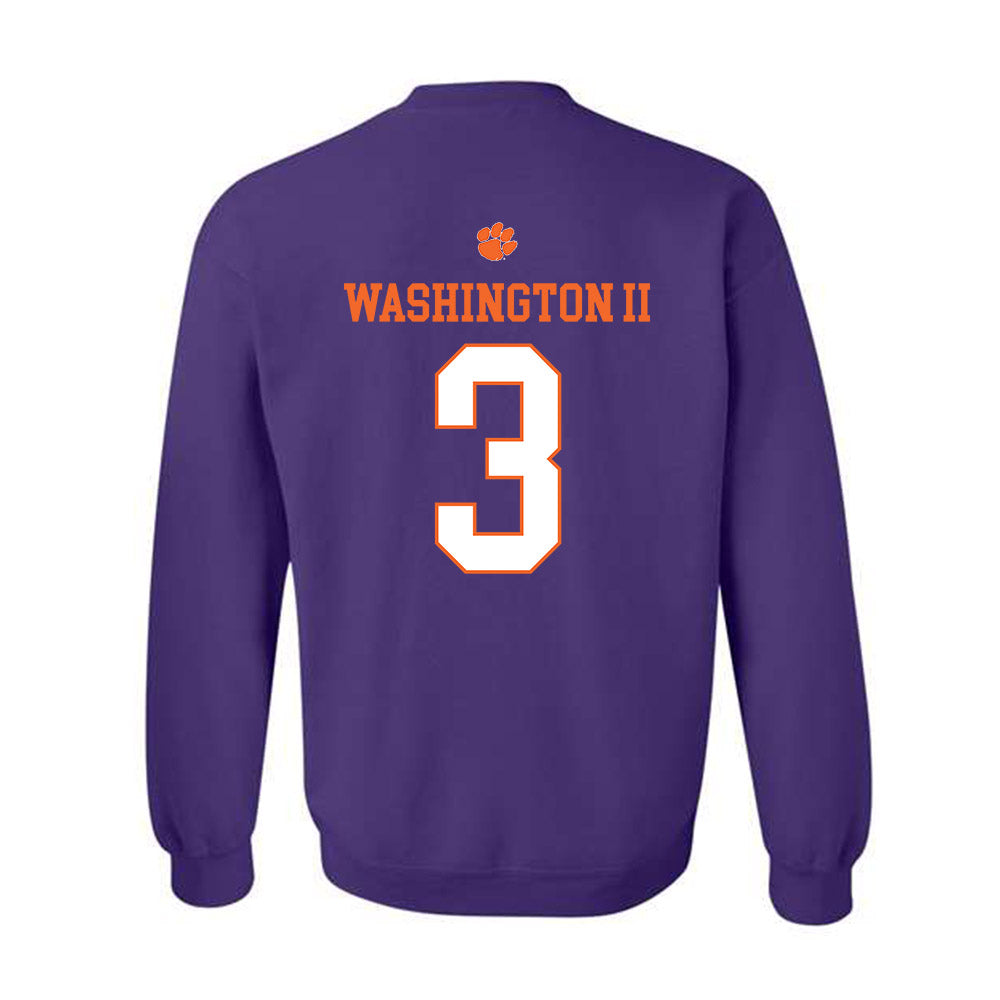 Clemson - NCAA Football : Elliot Washington II - Classic Shersey Crewneck Sweatshirt-1