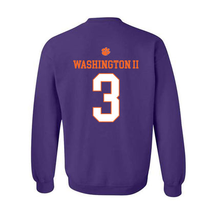 Clemson - NCAA Football : Elliot Washington II - Classic Shersey Crewneck Sweatshirt-1