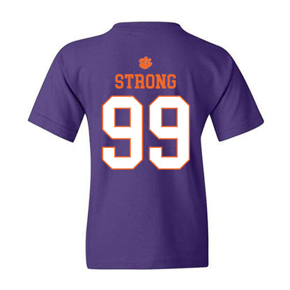 Clemson - NCAA Football : Markus Strong - Classic Shersey Youth T-Shirt-1