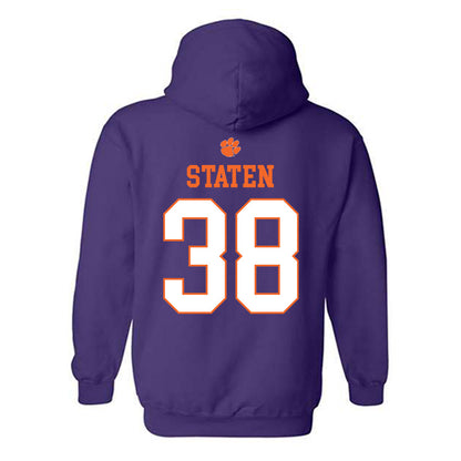 Clemson - NCAA Football : Dominic Staten - Classic Shersey Hooded Sweatshirt-1