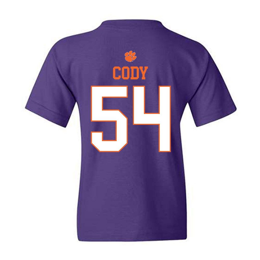 Clemson - NCAA Football : Kam Cody - Classic Shersey Youth T-Shirt-1