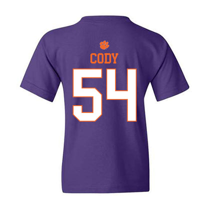 Clemson - NCAA Football : Kam Cody - Classic Shersey Youth T-Shirt-1