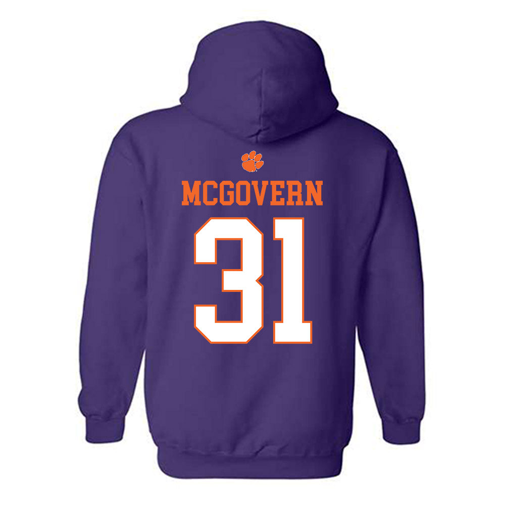 Clemson - NCAA Baseball : Jacob McGovern - Classic Shersey Hooded Sweatshirt-1