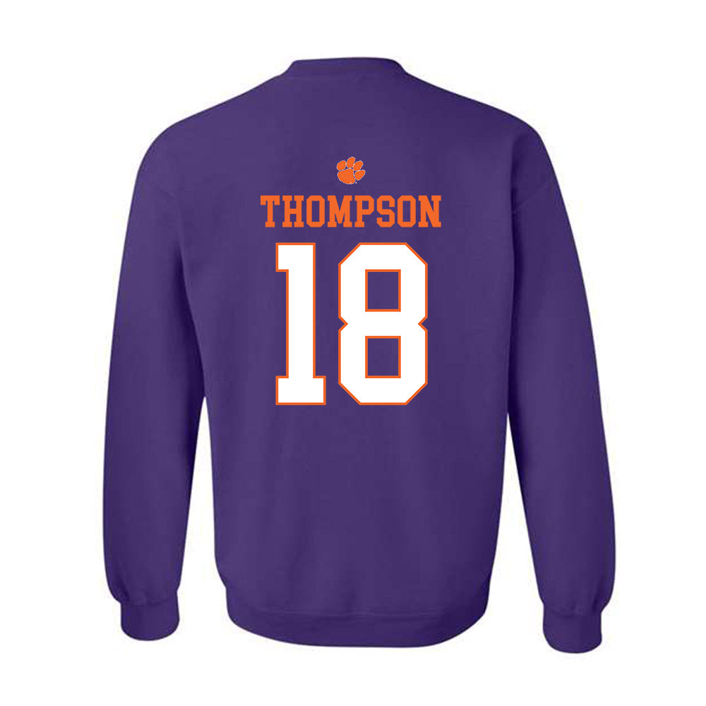 Clemson - NCAA Women's Soccer : Reagan Thompson - Classic Shersey Crewneck Sweatshirt-1