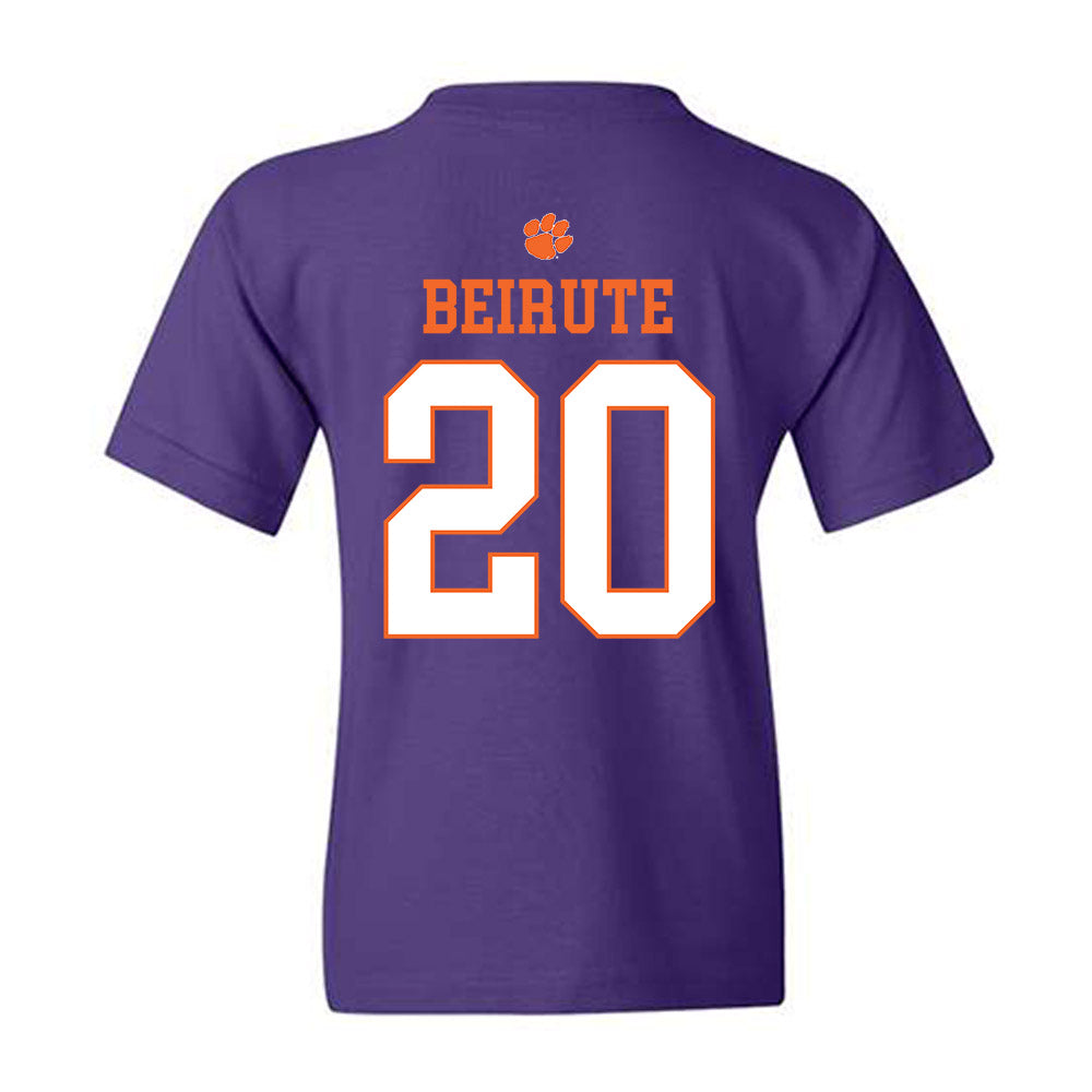 Clemson - NCAA Men's Soccer : Andres Beirute - Classic Shersey Youth T-Shirt-1