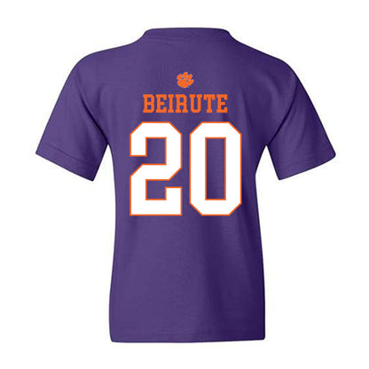 Clemson - NCAA Men's Soccer : Andres Beirute - Classic Shersey Youth T-Shirt-1