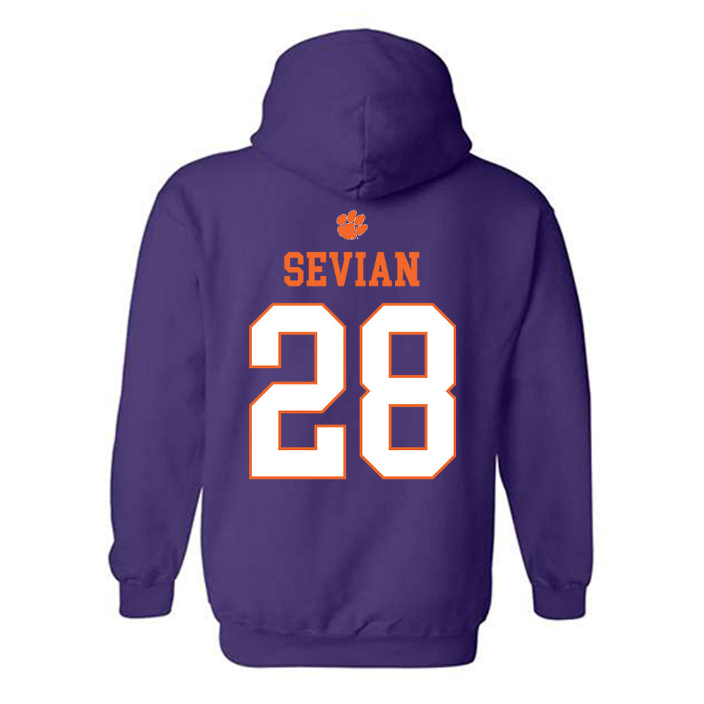 Clemson - NCAA Men's Soccer : Xander Sevian - Classic Shersey Hooded Sweatshirt-1