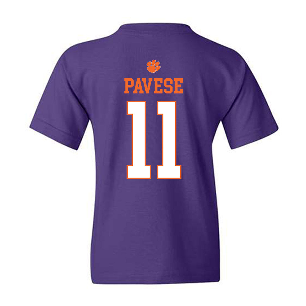 Clemson - NCAA Softball : Mac Pavese - Classic Shersey Youth T-Shirt-1