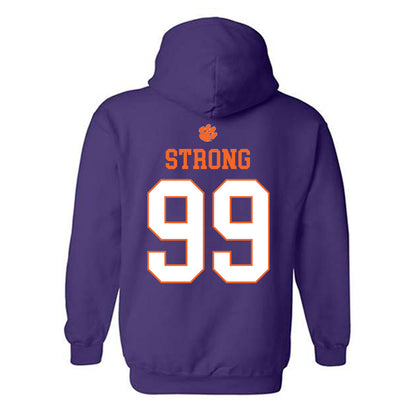 Clemson - NCAA Football : Markus Strong - Classic Shersey Hooded Sweatshirt-1