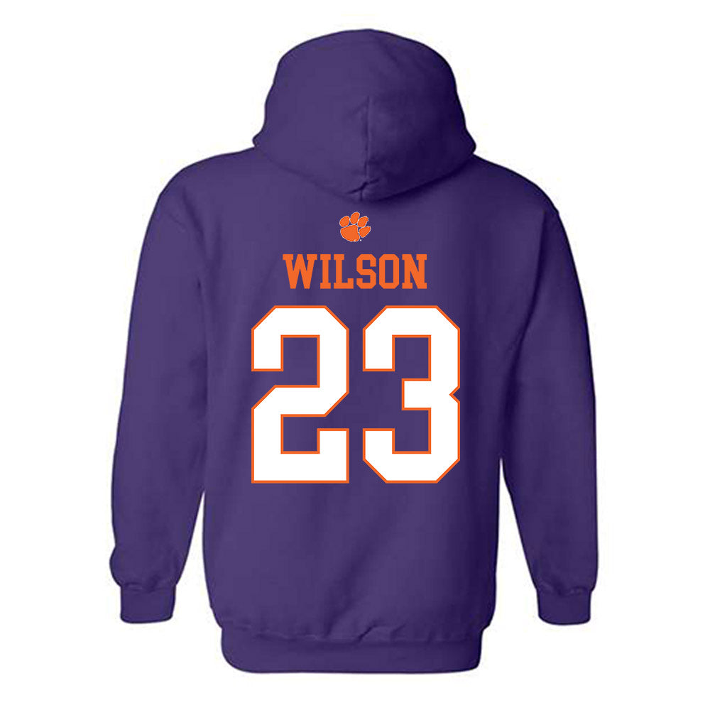 Clemson - NCAA Men's Soccer : Duncan Wilson - Classic Shersey Hooded Sweatshirt-1