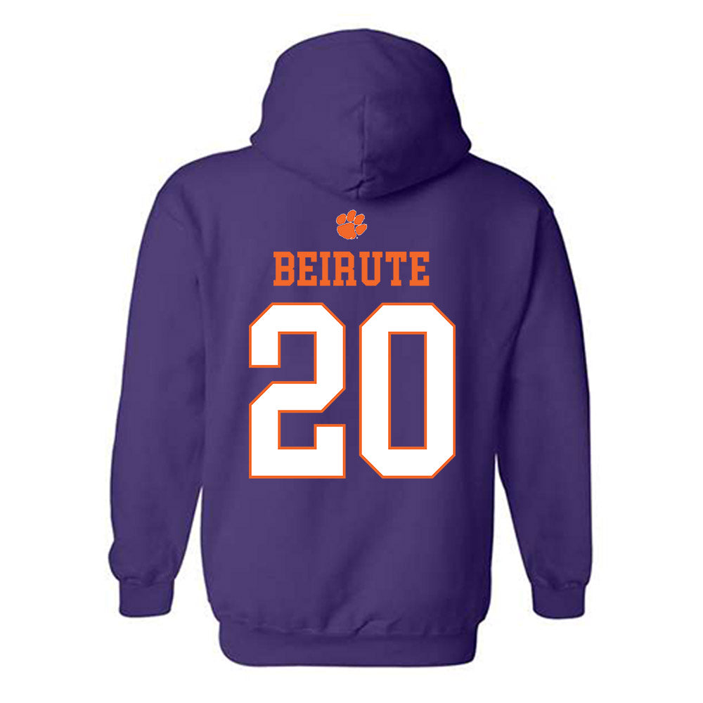 Clemson - NCAA Men's Soccer : Andres Beirute - Classic Shersey Hooded Sweatshirt-1