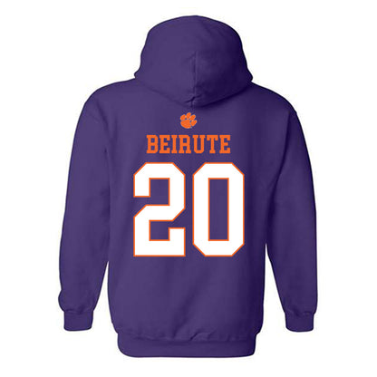 Clemson - NCAA Men's Soccer : Andres Beirute - Classic Shersey Hooded Sweatshirt-1