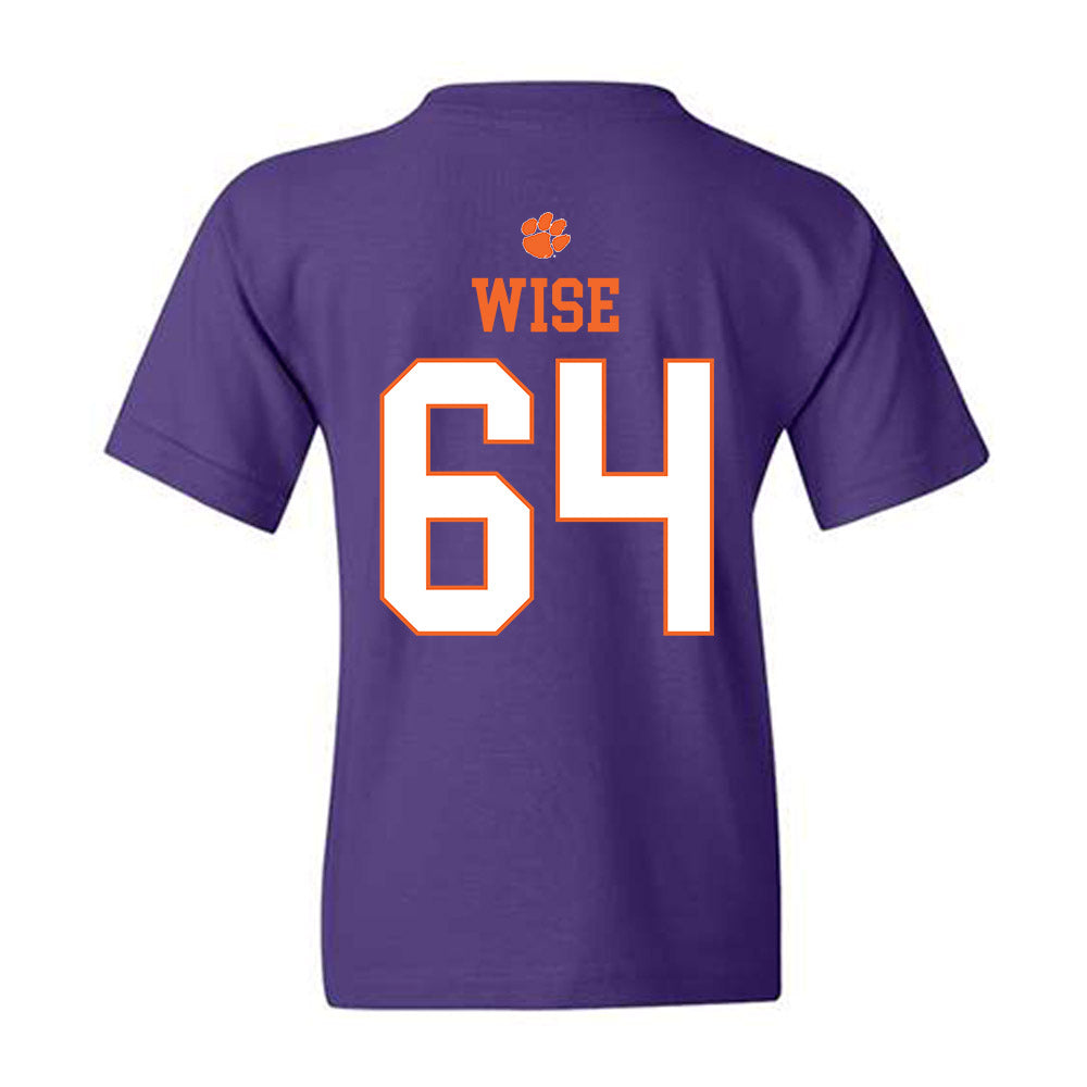 Clemson - NCAA Football : Grant Wise - Classic Shersey Youth T-Shirt-1