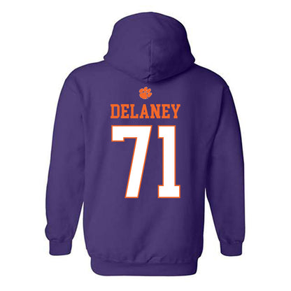 Clemson - NCAA Football : Leo Delaney - Classic Shersey Hooded Sweatshirt-1