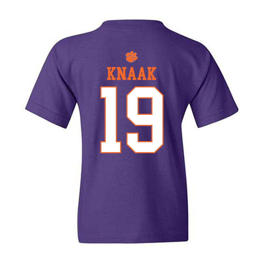 Clemson - NCAA Baseball : Aidan Knaak - Classic Shersey Youth T-Shirt-1