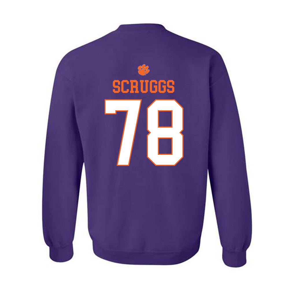 Clemson - NCAA Football : Carter Scruggs - Classic Shersey Crewneck Sweatshirt-1