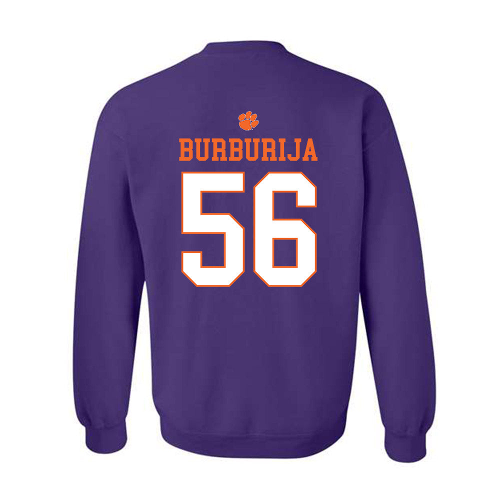 Clemson - NCAA Football : Andy Burburija - Classic Shersey Crewneck Sweatshirt-1
