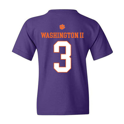 Clemson - NCAA Football : Elliot Washington II - Classic Shersey Youth T-Shirt-1