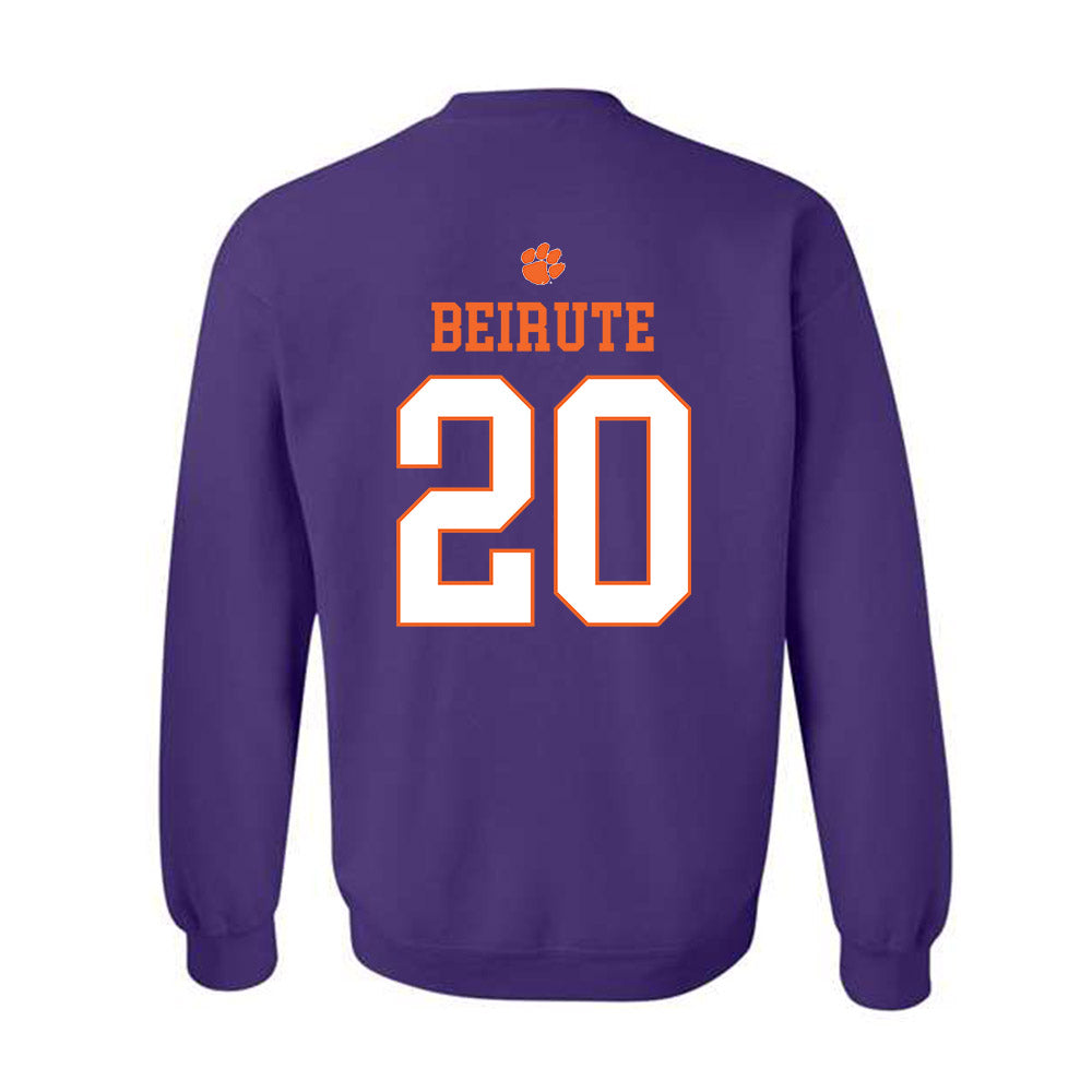 Clemson - NCAA Men's Soccer : Andres Beirute - Classic Shersey Crewneck Sweatshirt-1