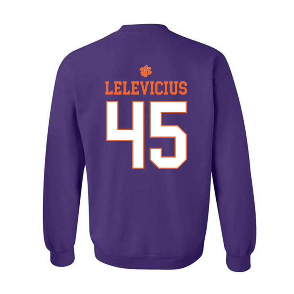 Clemson - NCAA Men's Basketball : Liutauras Lelevicius - Classic Shersey Crewneck Sweatshirt-1