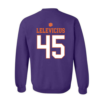 Clemson - NCAA Men's Basketball : Liutauras Lelevicius - Classic Shersey Crewneck Sweatshirt-1