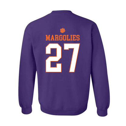 Clemson - NCAA Baseball : Dan Margolies - Classic Shersey Crewneck Sweatshirt-1