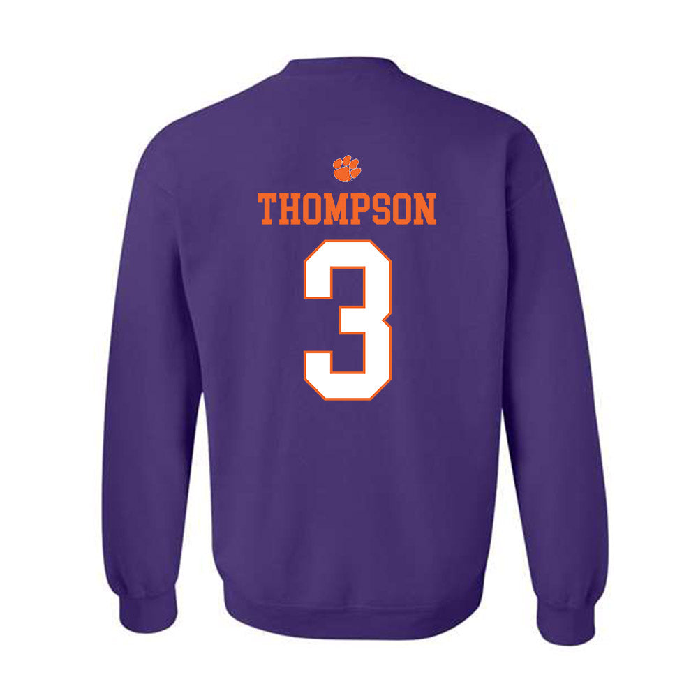 Clemson - NCAA Men's Basketball : Chase Thompson - Classic Shersey Crewneck Sweatshirt-1