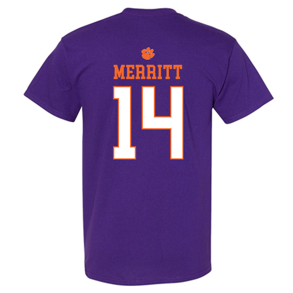 Clemson - NCAA Football : London Merritt - Classic Shersey T-Shirt-1
