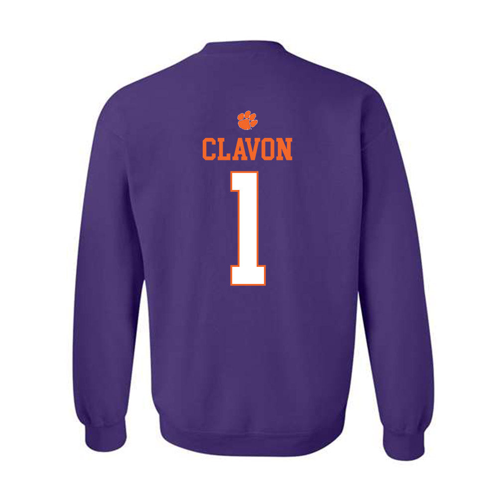 Clemson - NCAA Baseball : Bryce Clavon - Classic Shersey Crewneck Sweatshirt-1
